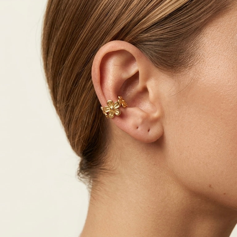 Blossom Floral Cuff Earrings