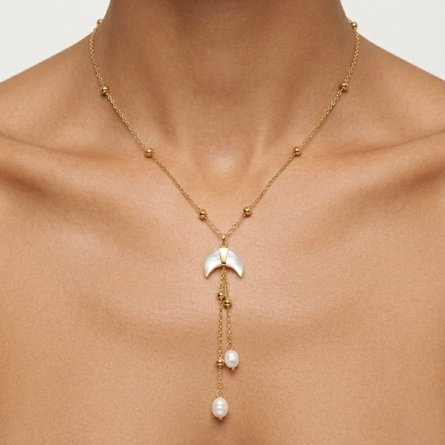 Seraphine Pearl Cascade Necklace