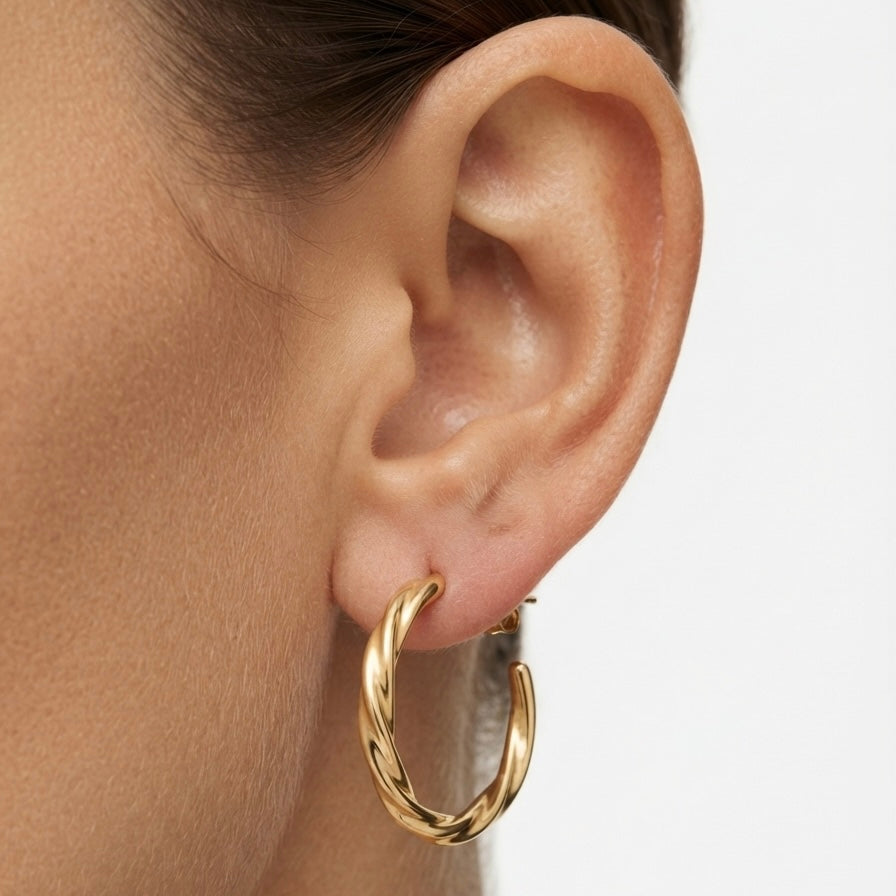 Twisted Hoop Earrings