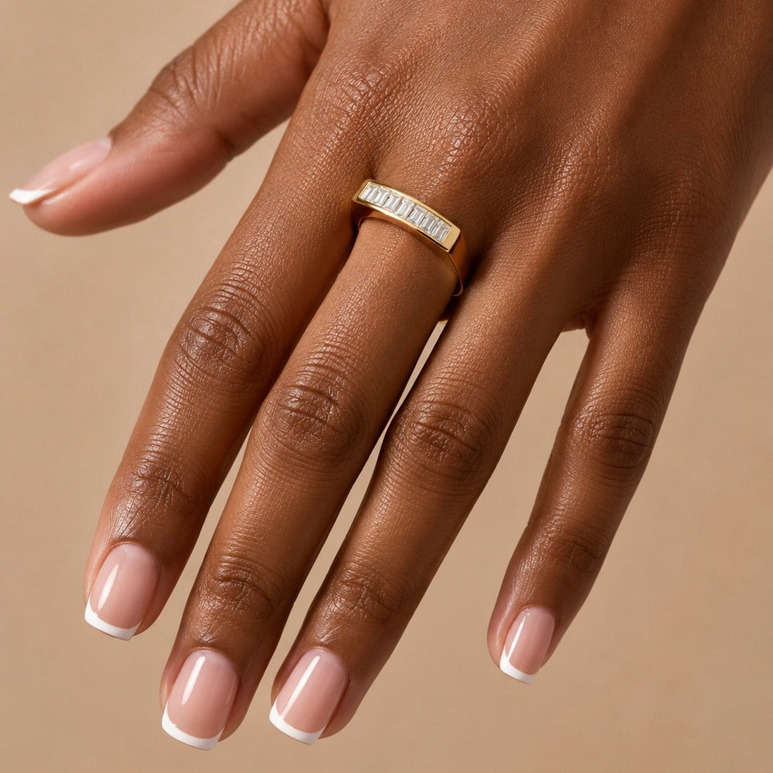 Monaco Baguette Signet Ring