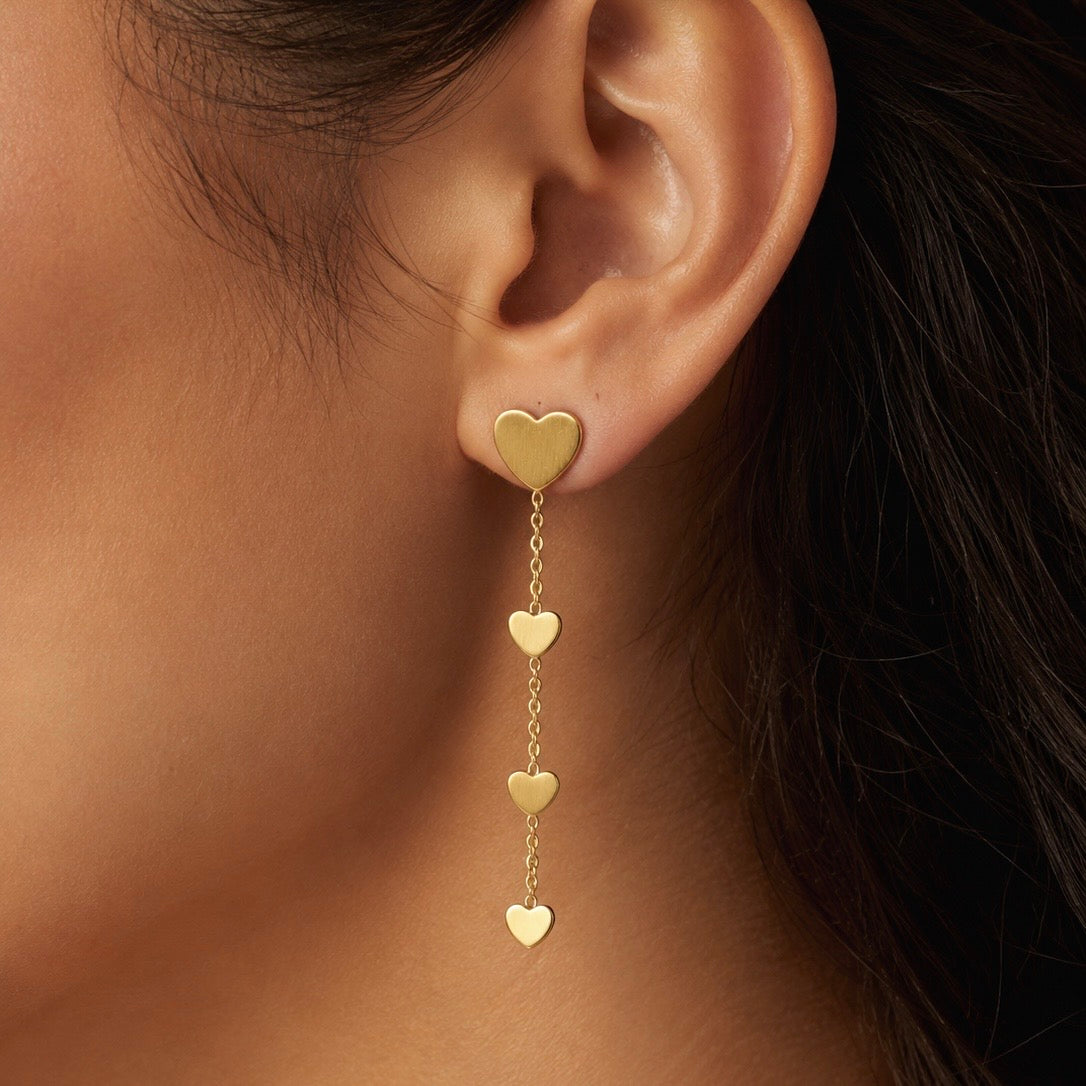 Amour Heart Drop Earrings