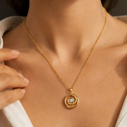 Orion Halo Pendant Necklace