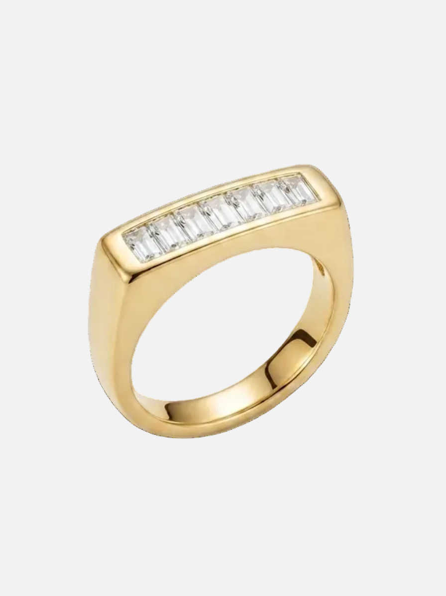 Monaco Baguette Signet Ring