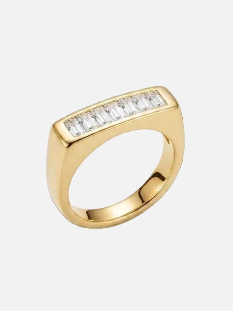 Monaco Baguette Signet Ring