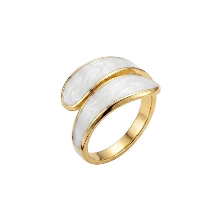 Mother of Marble Gold Ring