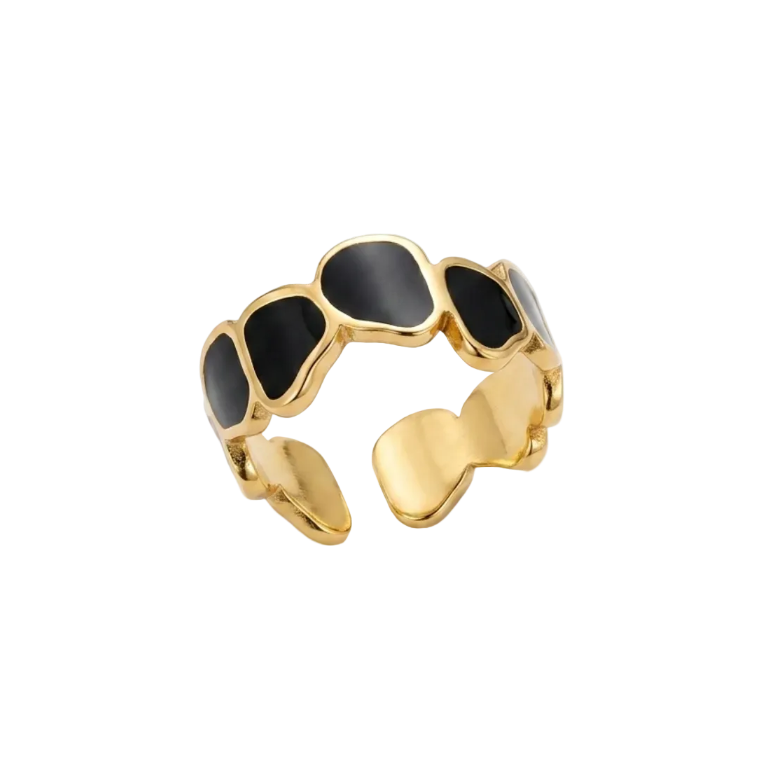 Black Pebble Ring