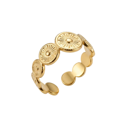 Solara Sunburst Gold Open Ring