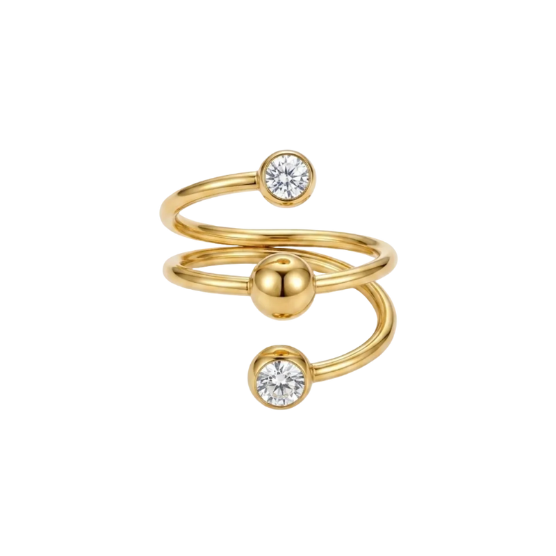 Zirconia Spiral Ring
