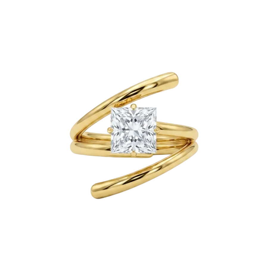 Élan Princess Cut Crystal Ring