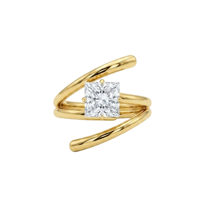 Élan Princess Cut Crystal Ring