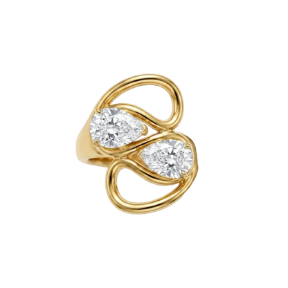 Seraphina Double Pear Crystal Ring
