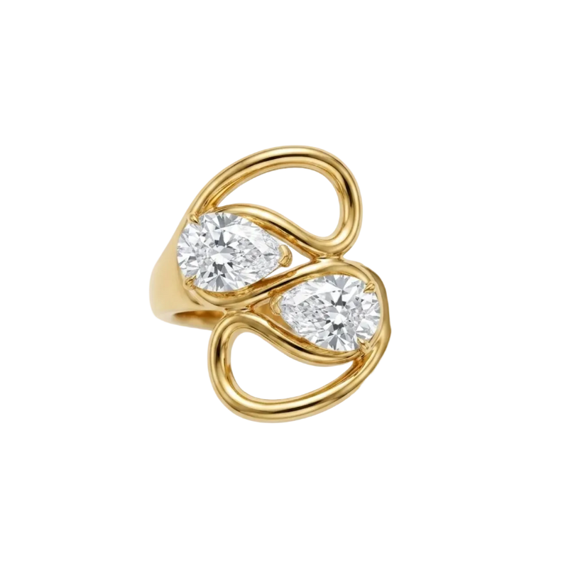 Seraphina Double Pear Crystal Ring