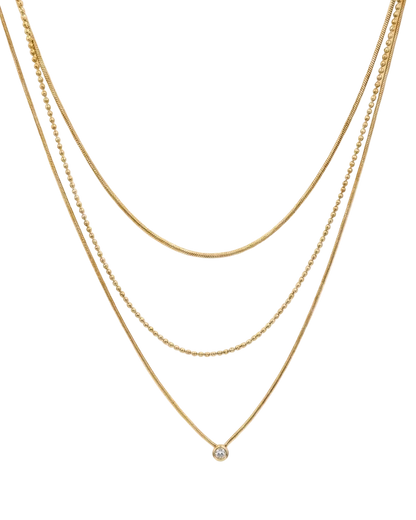 Auréa Layered Solitaire Necklace