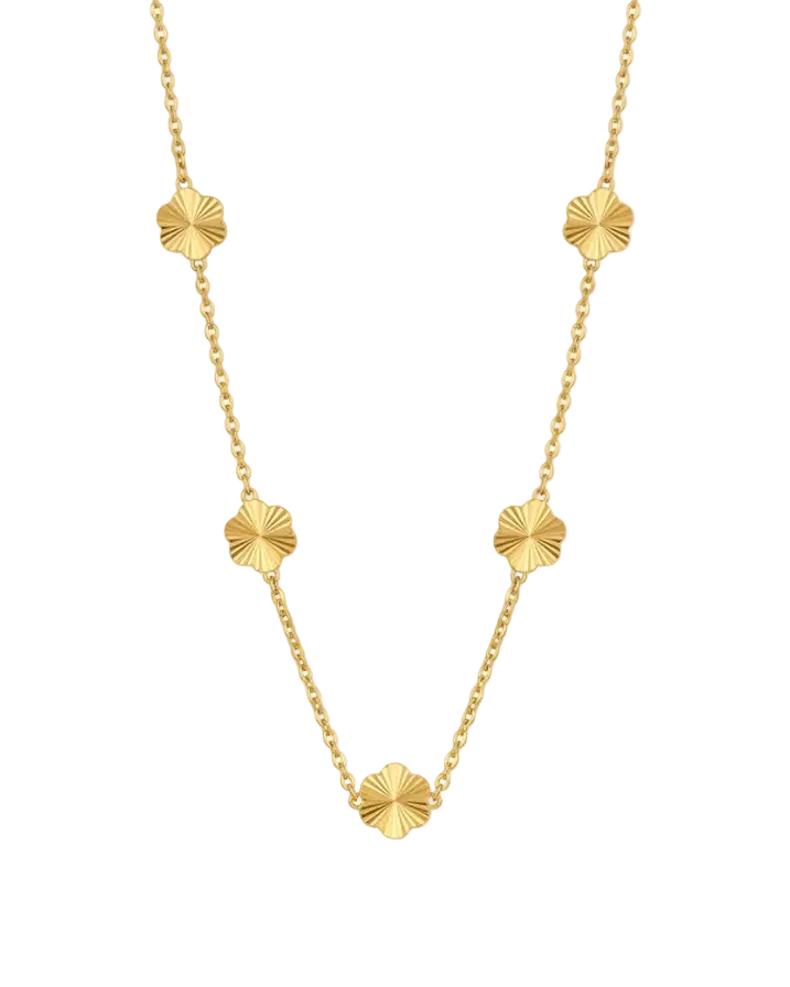 Floral Station Necklace