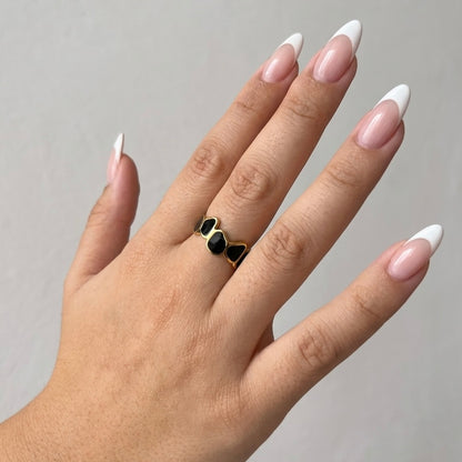 Black Pebble Ring