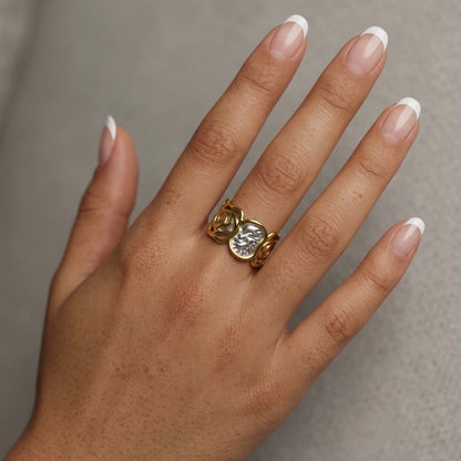 Rosalie Mixed Metal Floral Ring
