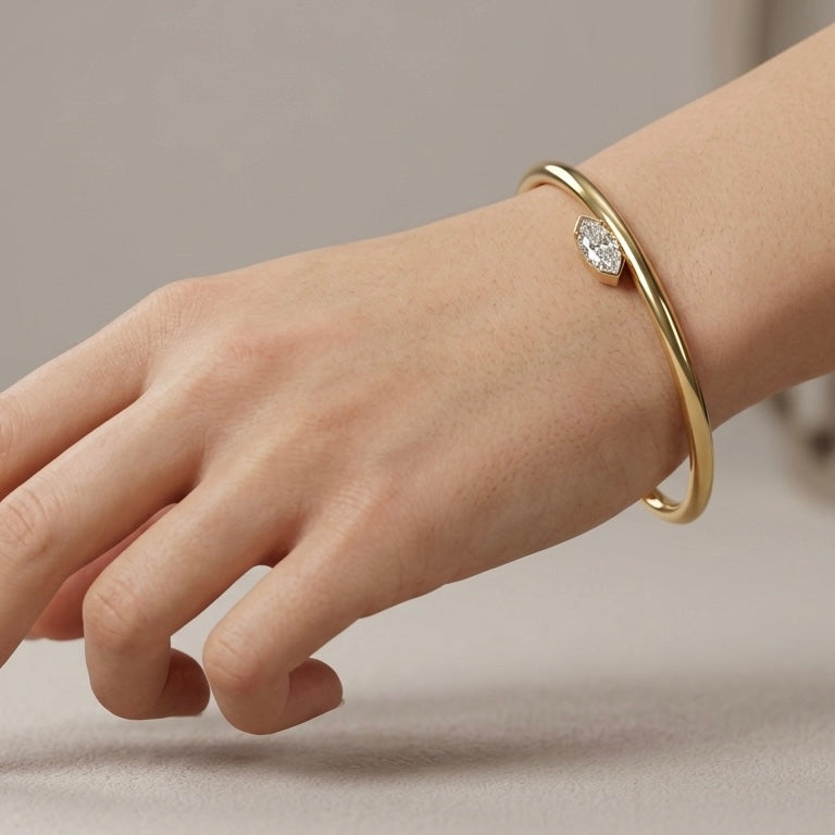 Marquise Solitaire Cuff