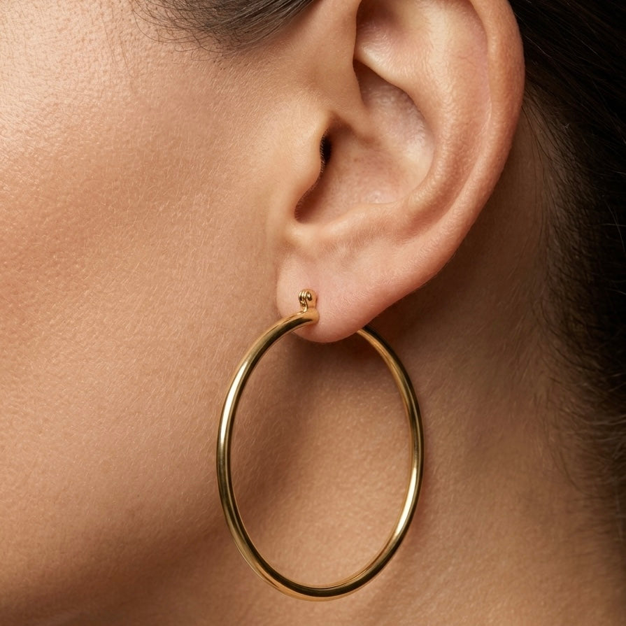 Classic Hoop Earrings 40mm