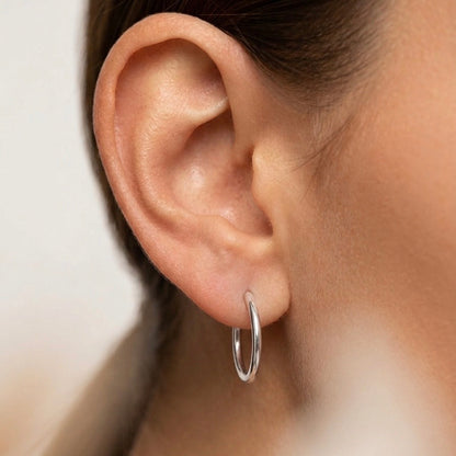 Classic Silver Hoops