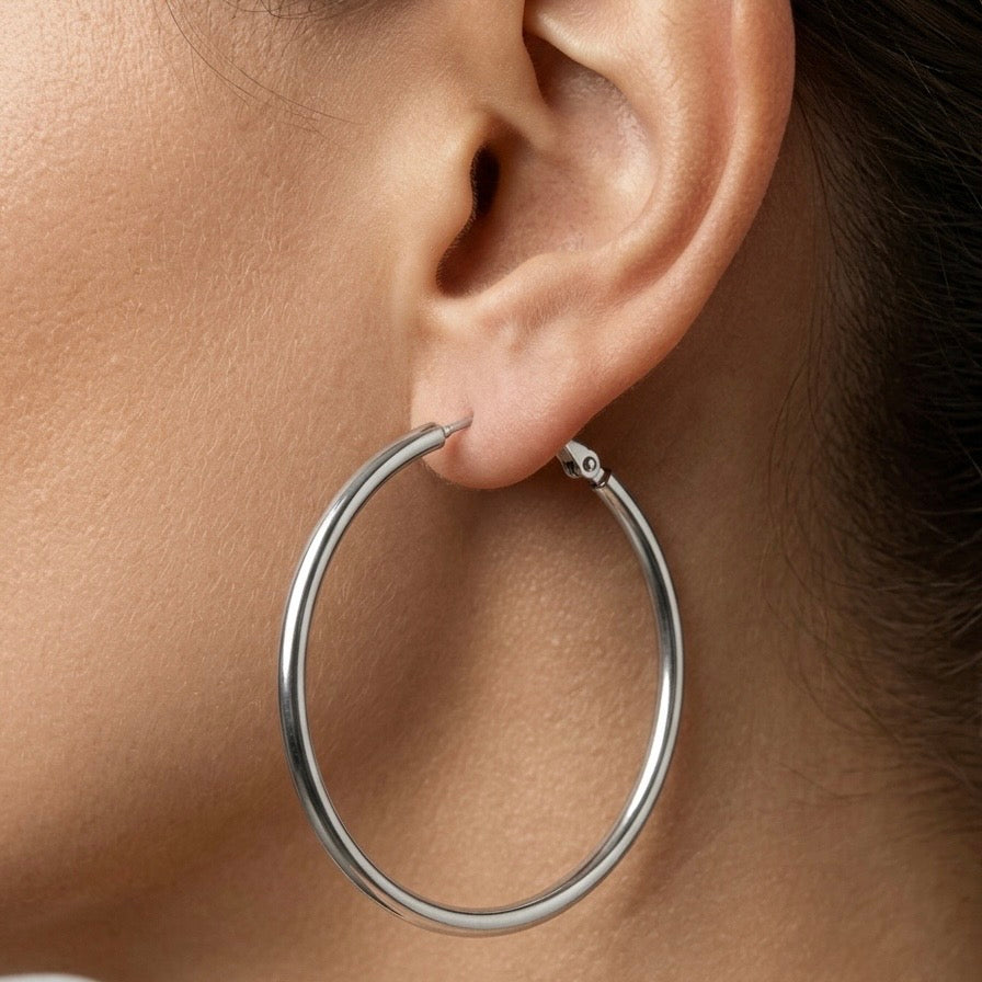 Sterling Classic Hoops 50mm
