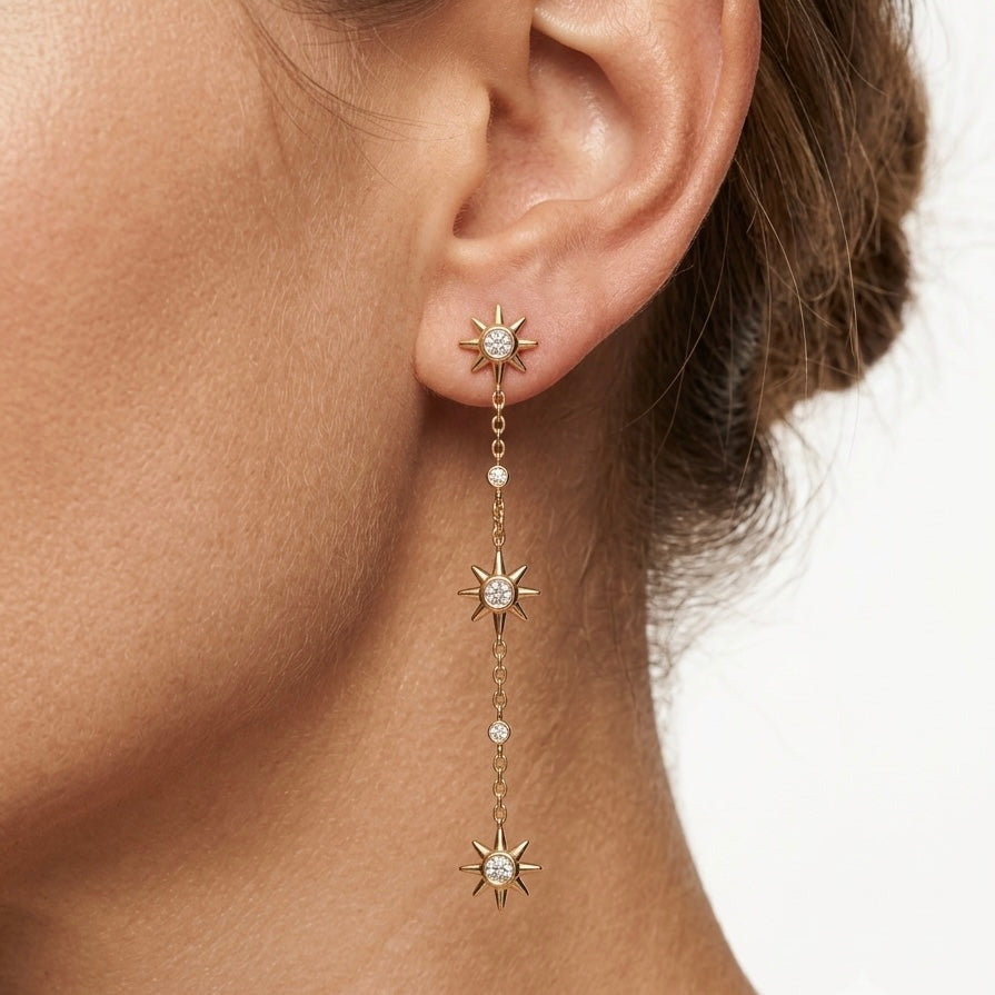 Celestia Starfall Drop Earrings