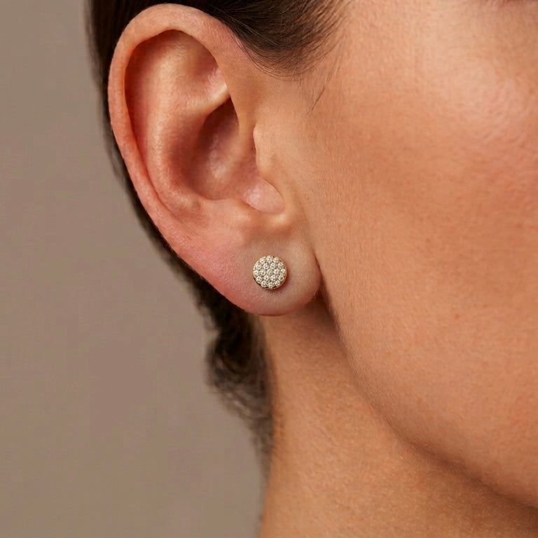 Luna Pavé Stud Earrings