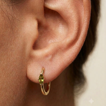Aurelia Marquise Huggie Earrings
