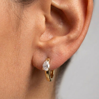 Luna Pear Huggie Earrings