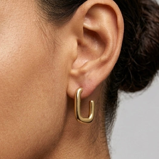 Luna U Hoop Earrings