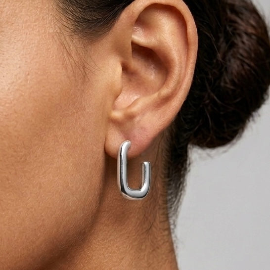 Luna U Hoop Earrings