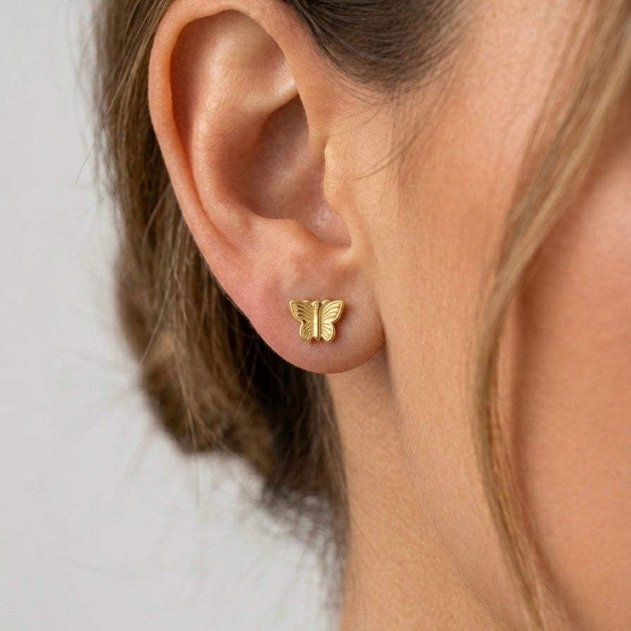 Monarch Butterfly Stud Earrings