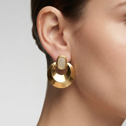 Aurielle Pavé Halo Earrings