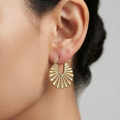Solstice Sunray Hoop Earrings
