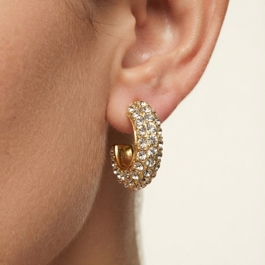 Siena Pavé Hoop Earrings