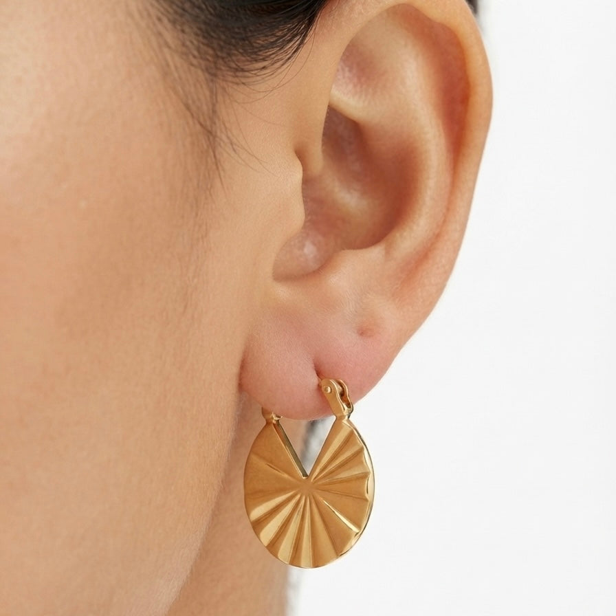 Solara Sunray Disc Earrings