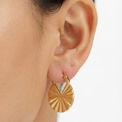 Solara Sunray Disc Earrings