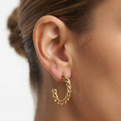Verona Twisted Hoop Earrings