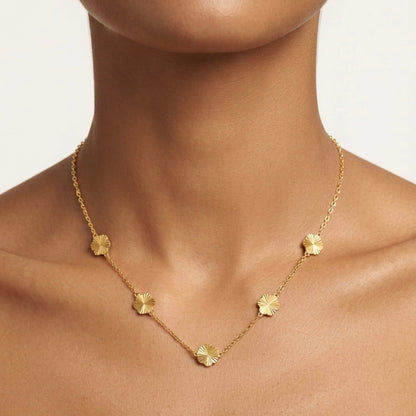 Floral Station Necklace