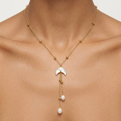 Seraphine Pearl Cascade Necklace