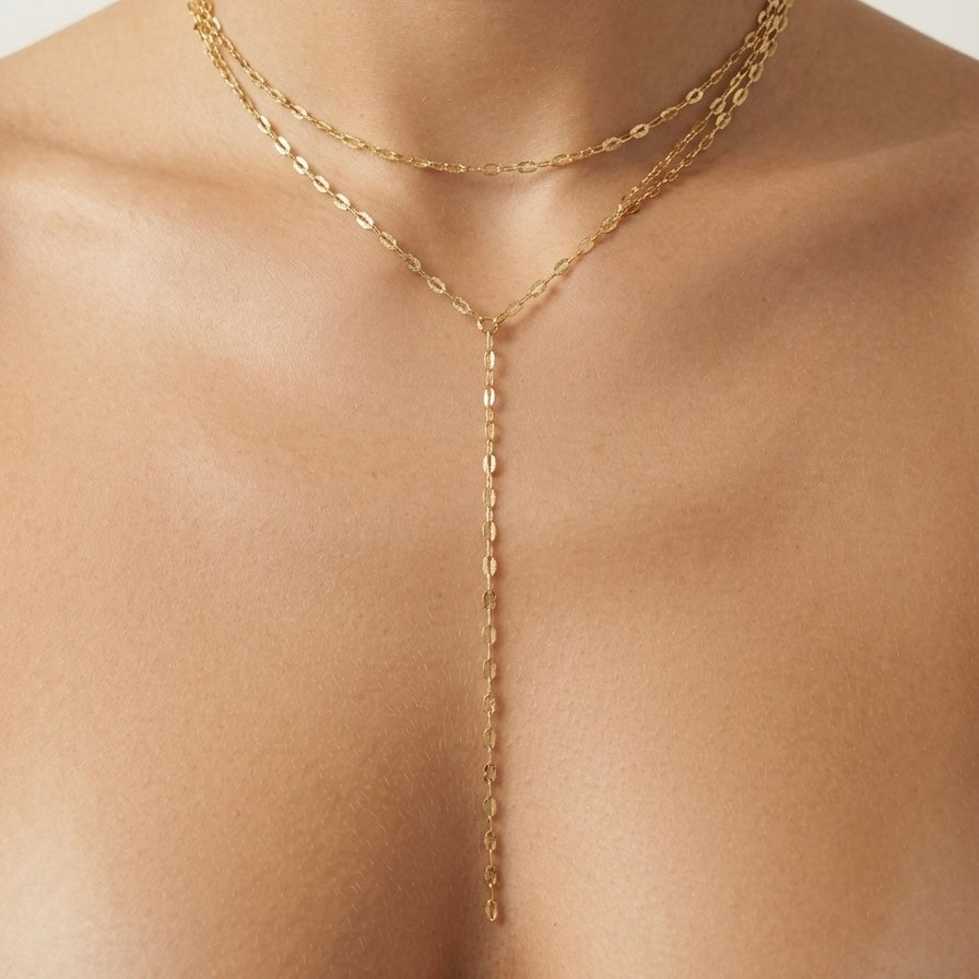 Selene Layered Lariat Necklace