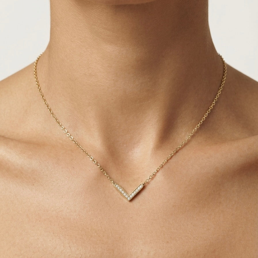 Crystal V Necklace