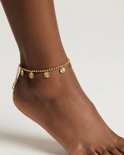 Solara Disc Charm Anklet
