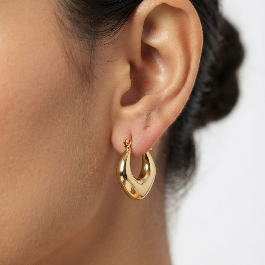 Nova Sculpt Hoop Earrings