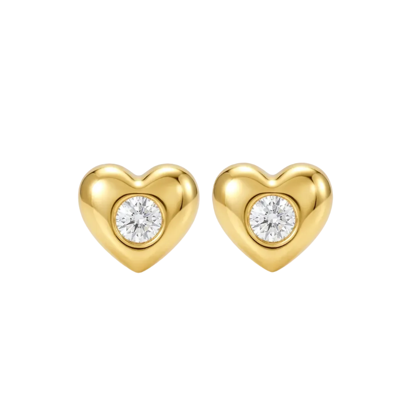 Belle Heart Stud Earrings