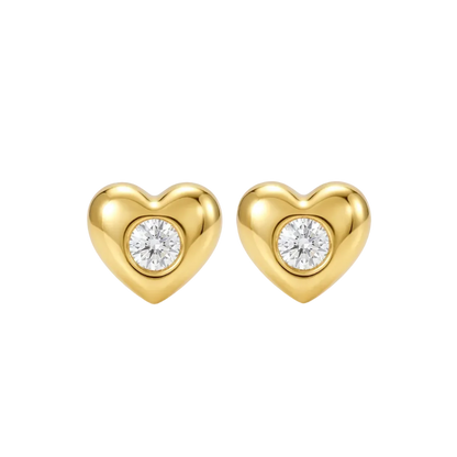 Belle Heart Stud Earrings