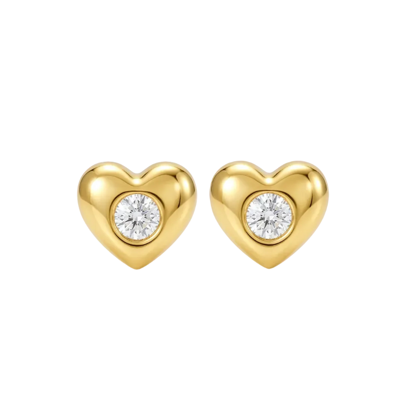 Belle Heart Stud Earrings