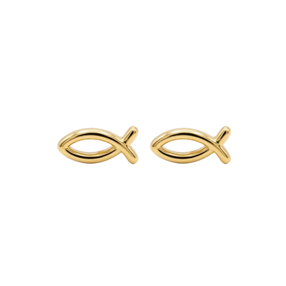 Faith Fish Stud Earrings