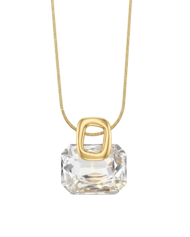Emerald Cut Pendant Necklace