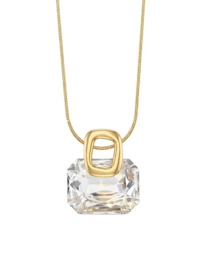 Emerald Cut Pendant Necklace