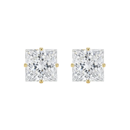Regal Princess Solitaire Stud Earrings
